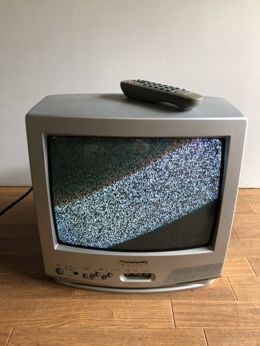 Panasonic製 ブラウン管式テレビ 「TH-14R1」・１4インチ・2002年製・リモコン付き 動作確認品☆_画像1