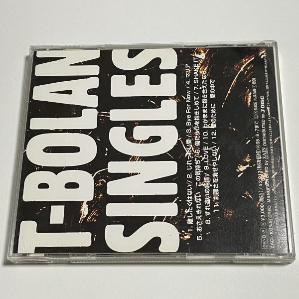 CD T-BOLAN『SINGLES』ベスト・アルバム 離したくはない じれったい愛 Bye For Now マリア すれ違いの純情の画像2