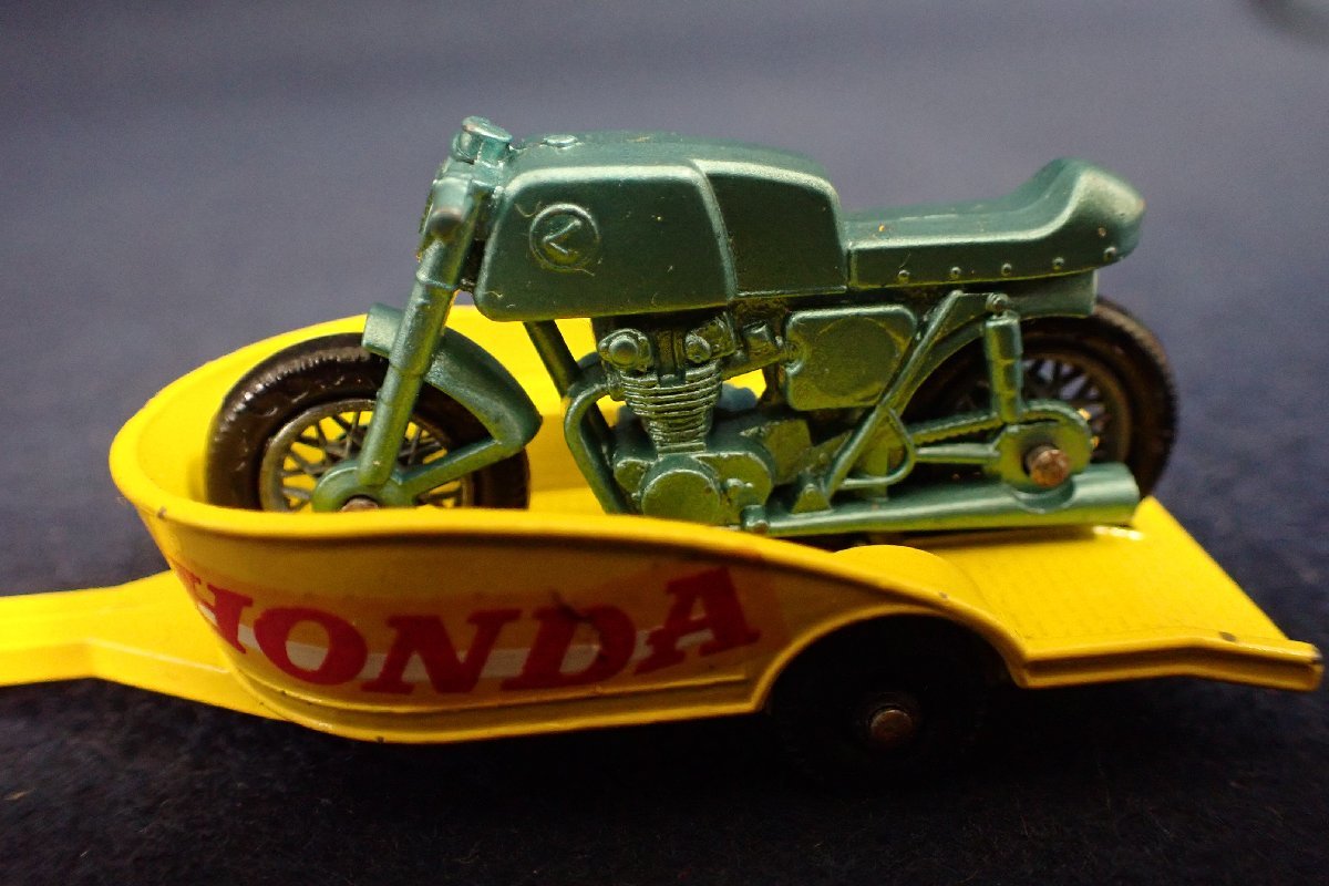 ★031120 マッチボックス MATCHBOX 38 ホンダモーターサイクルトレーラー HONDA M/CYCLE & TRAILER ミニカー 玩具 アンティーク 箱付★_画像7