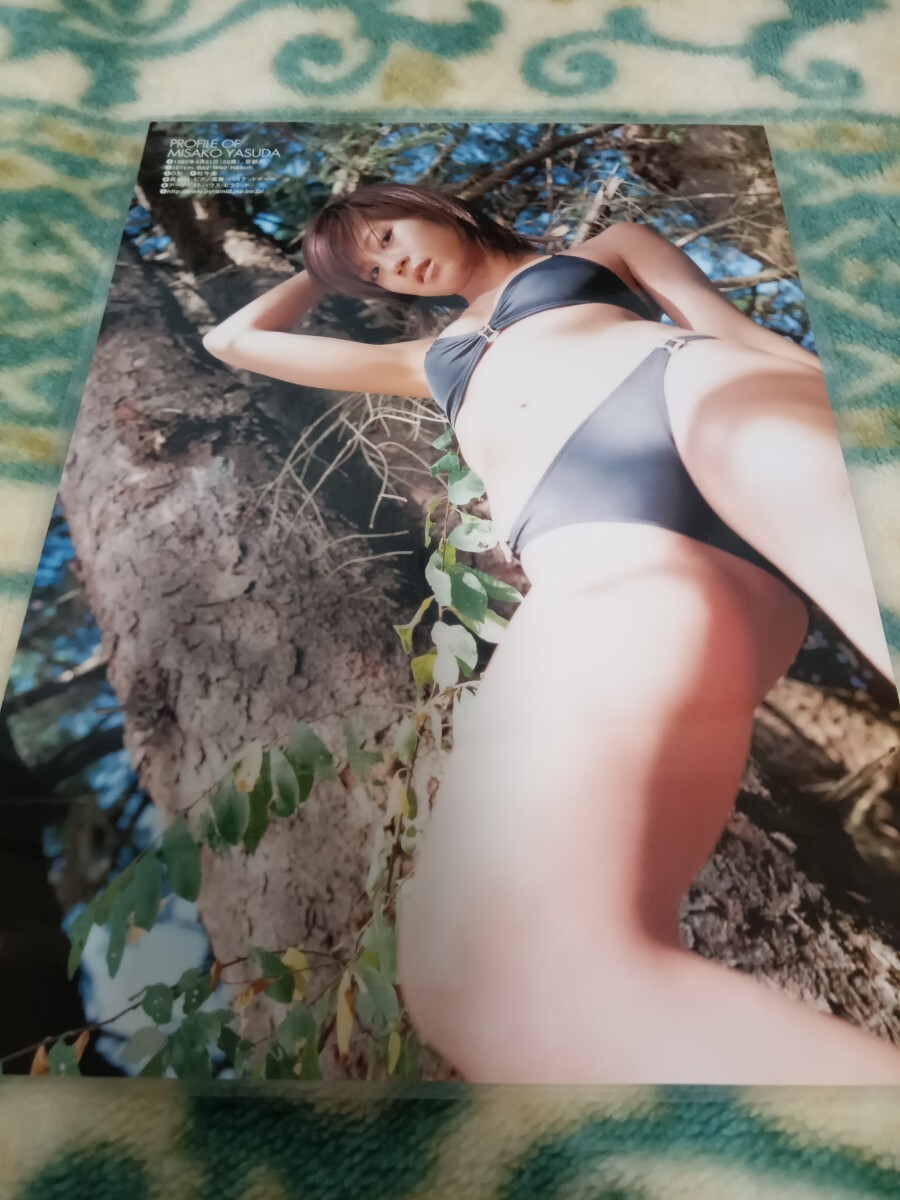 150μ 厚手ラミネート加工 切り抜き A4変 安田美沙子 6ページ 水着姿_画像6