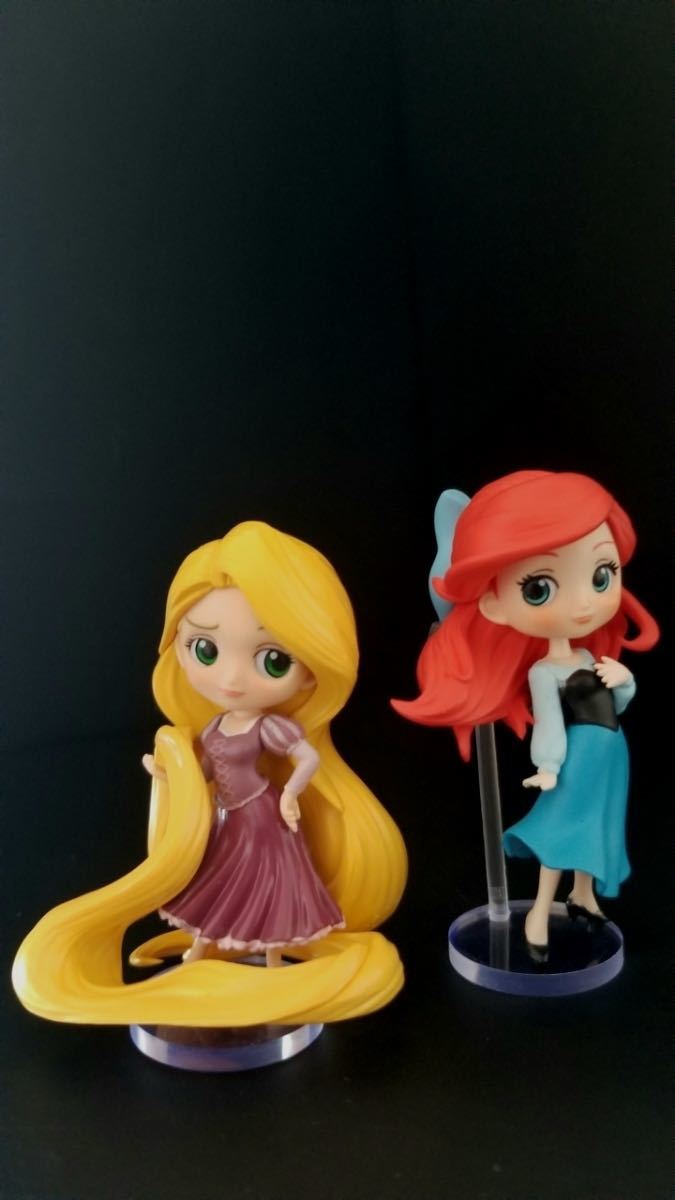 Disney Characters Qposket petit vol.1 -Ariel- リトルマーメイド アリエル & -Rapunzel- 塔の上のラプンツェル 用台座