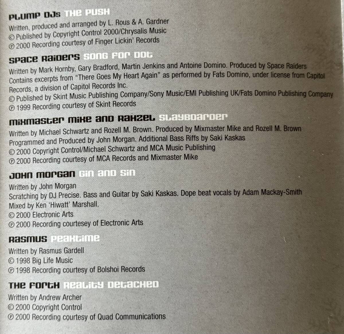 SSX TRICKY SSX トリッキー Music CD 超レア盤 RUN DMC など全12曲収録 美品の画像5