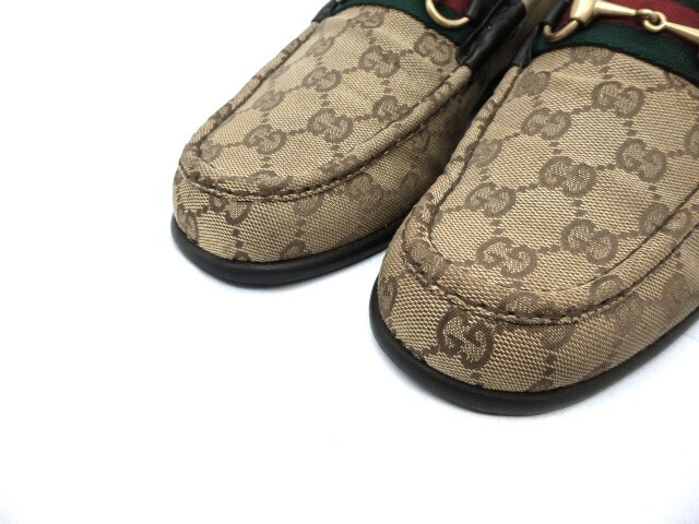 * подлинный товар гарантия * Gucci *GUCCI* мужской /GG/sima/ bit / мокасины / Loafer / платье / обувь / обувь / кожа обувь / бежевый / примерно 25.5.(41)** прекрасный товар **