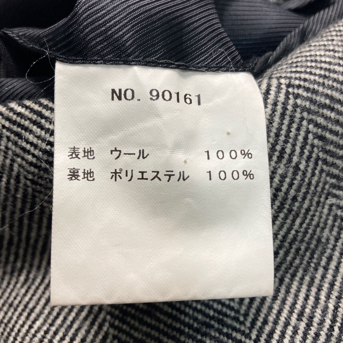 未使用級◎【伊】ロロピアーナ『極上の逸品』Loro Piana チェスターコート チャコールグレー L相当 ロングコート 比翼仕立て ヘリンボーン_画像10