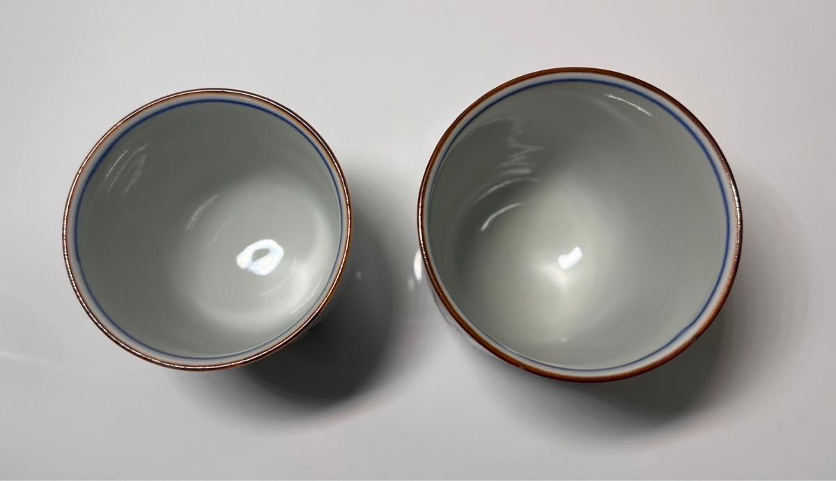 【未使用】九谷焼　泰山造　湯呑　組湯呑　夫婦湯呑　茶器　陶器