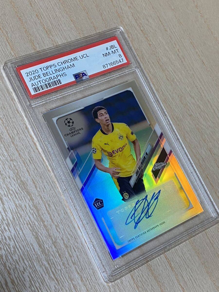 ◆PSA 8 NM-MT/鑑定品◆2020 Topps Chrome UEFA Champions League Autograph 【 Jude Bellingham ( ジュード・ベリンガム ) 】 ルーキー RCの画像3