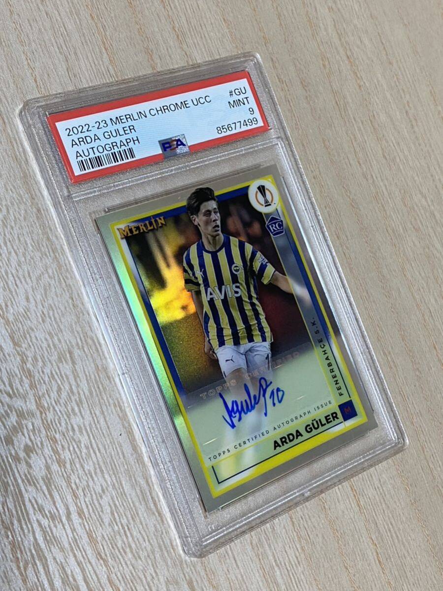 ◆PSA 9 MINT/鑑定品◆2022-23 Topps Merlin Chrome UCC Autograph 【 Arda Guler ( アルダ・ギュレル ) 】 RC ルーキーカード 直筆サイン_画像3