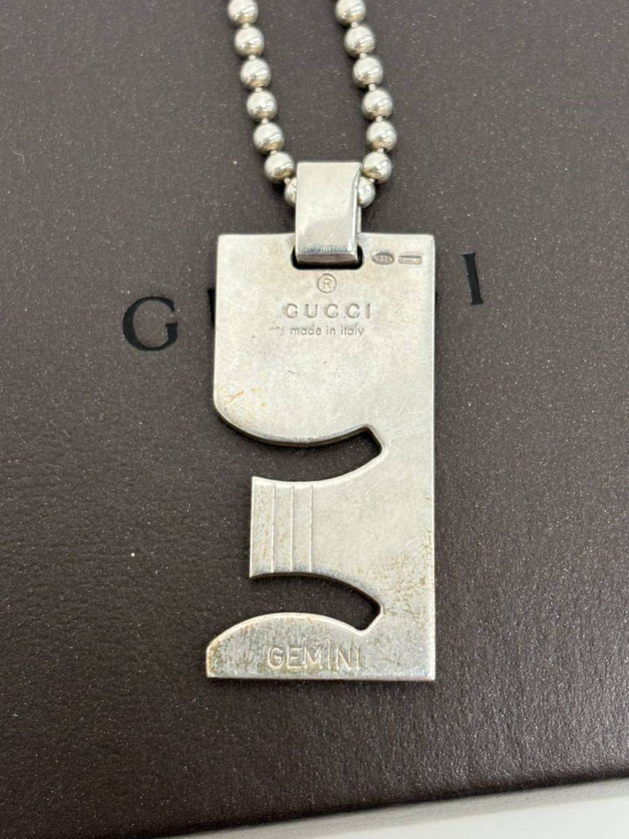 GUCCI グッチ 925 ネックレス GEMINI 総重量 アクセサリー ペンダントトップ 星座モチーフ 双子座_画像2