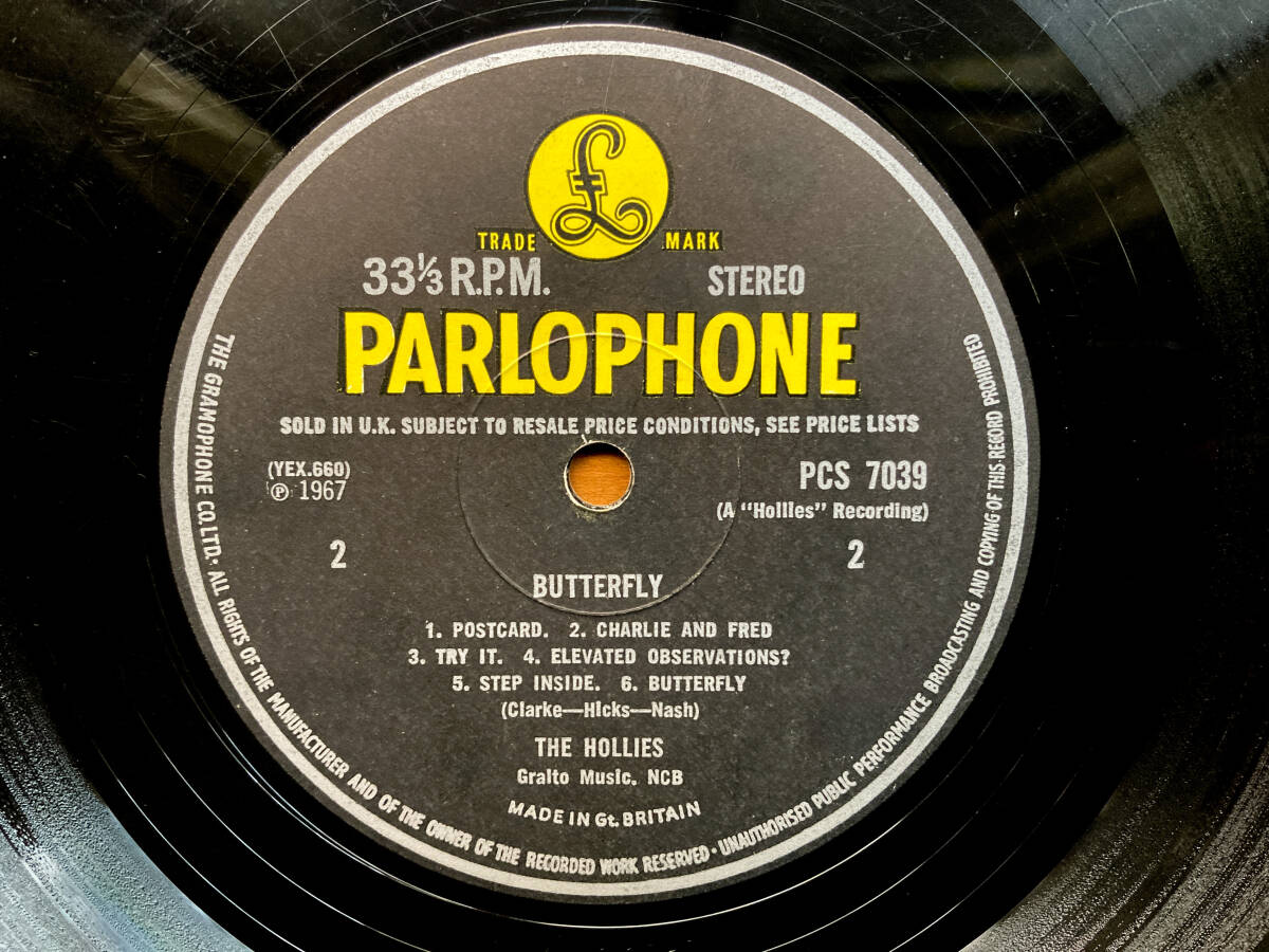 ◆ UK Original ◆ Hollies / Butterfly [Stereo] MAT : 1/2 ホリーズ　バタフライ_画像8