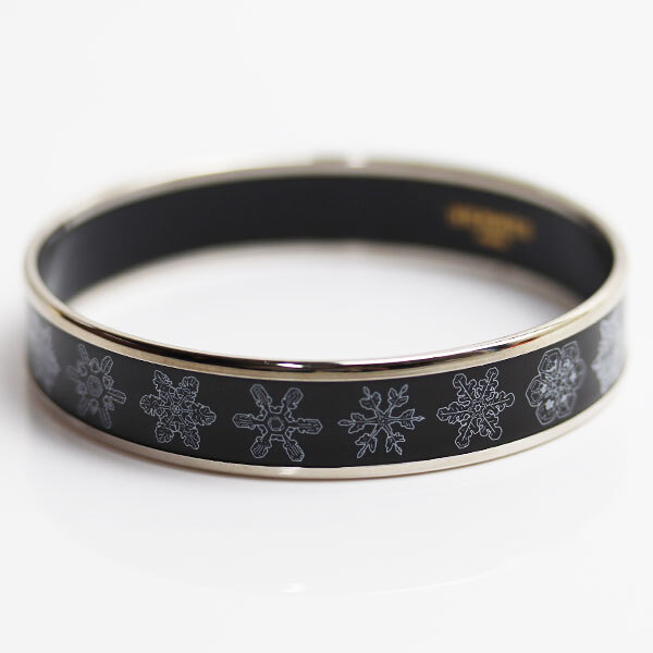 【感謝価格】 HERMES エルメス 中古 ユニセックス 雪の結晶 20cm 28.9g ブレスレット GM エマイユ エナメル ブレスレット、バングル