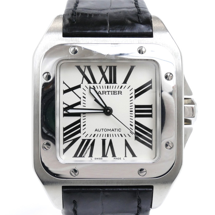 CARTIER カルティエ サントス100LM 腕時計 自動巻き W20073X8 メンズ 中古