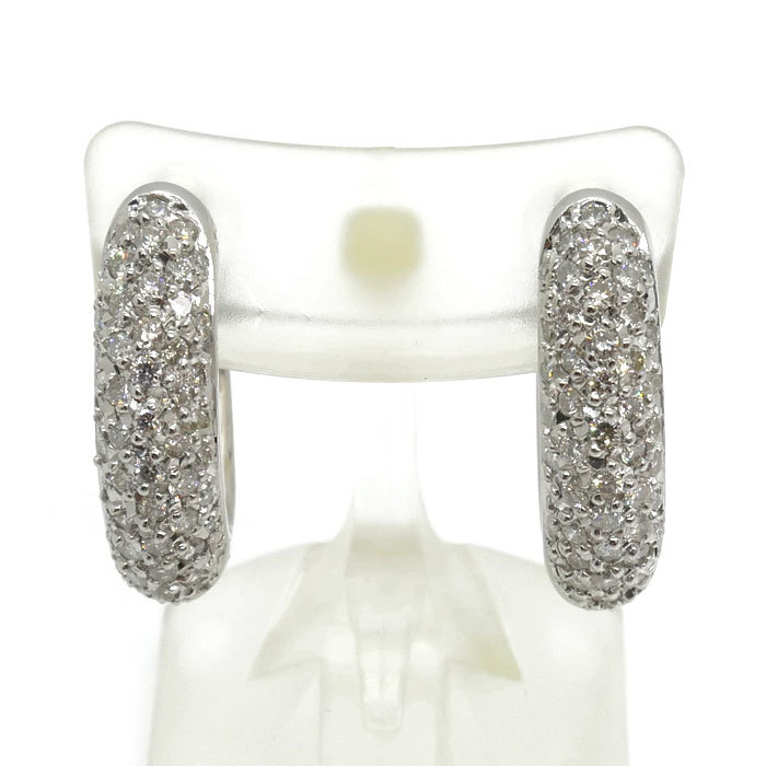 独特の上品 ピアス Pt900プラチナ ダイヤモンド0.50ct/0.50ct 中古 レディース 10.5g プラチナ台