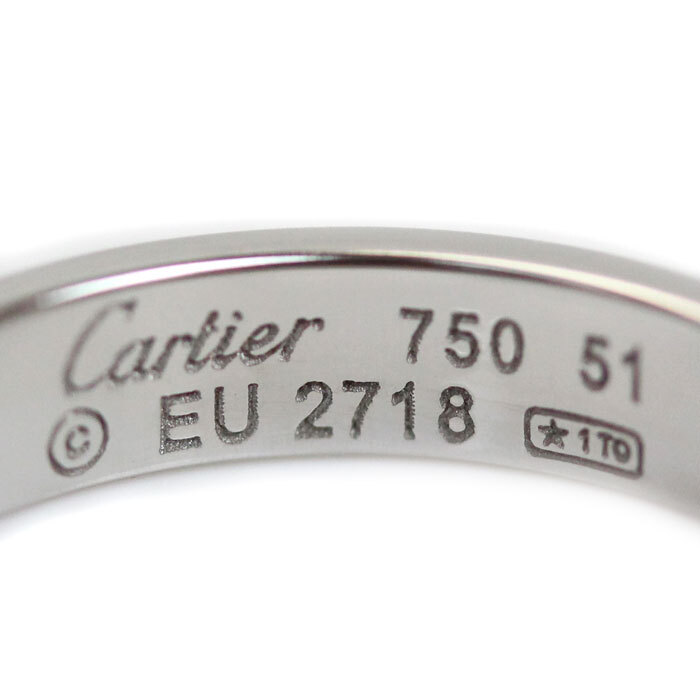 CARTIER カルティエ K18WG ホワイトゴールド ミニラブ リング・指輪 B4085151 4.0g レディース 中古 美品の画像5