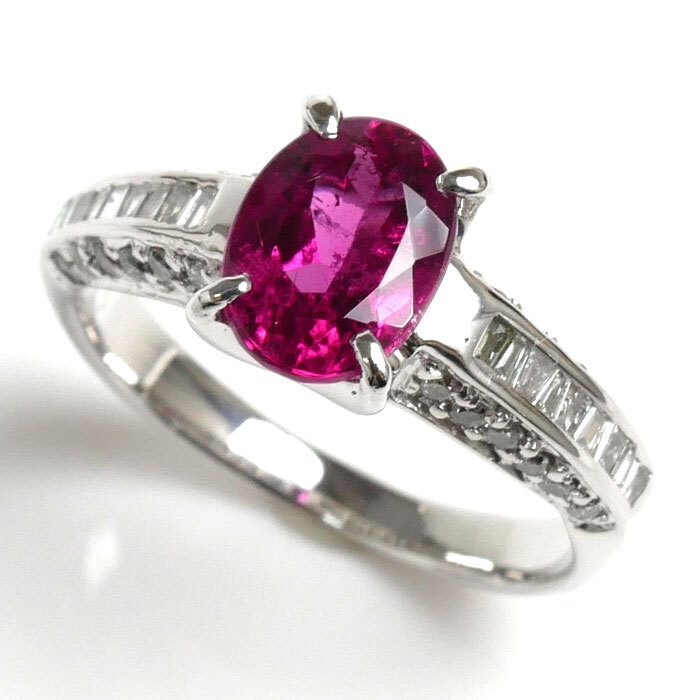 売れ筋ランキングも掲載中! K18WG 美品 中古 レディース ルベライト 3.7g 9.5号 ダイヤモンド0.38ct ピンクトルマリン1.29ct リング・指輪 ホワイトゴールド トルマリン