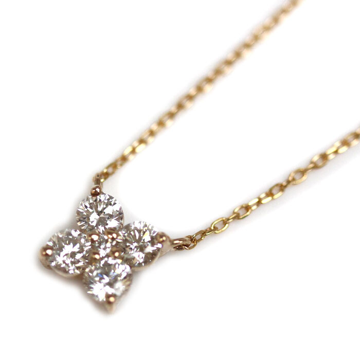 【楽天スーパーセール】 ヴァンドーム青山 Aoyama Vendome K18PG 美品 中古 レディース 40cm 1.7g ダイヤモンド0.41ct AGAN630145DI ネックレス ダイヤ カローラ ネックレス、ペンダント、チョーカー