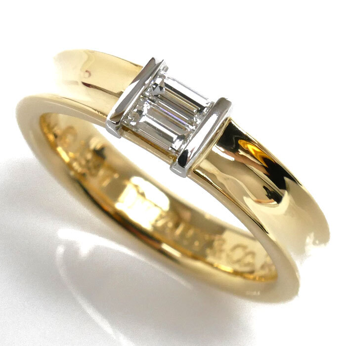 TIFFANY&Co. ティファニー K18YG イエローゴールド スタッキング バンド ダイヤ リング・指輪 ダイヤモンド 14号 5.9g 中古 美品
