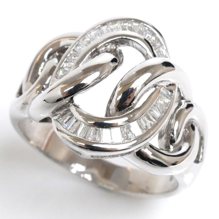 定番のお歳暮&冬ギフトの商品をすべ K18WG ホワイトゴールド リング・指輪 ダイヤモンド0.50ct 19号 11.5g ユニセックス 中古 美品 ゴールド