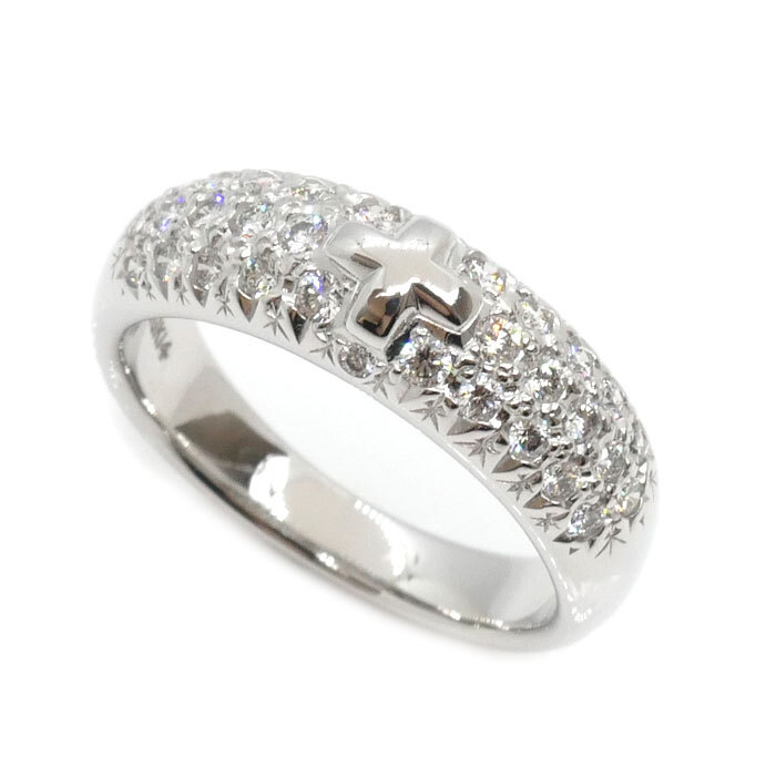 人気新品 K14WG タサキ TASAKI ホワイトゴールド 美品 中古 レディース 5.1g 11.5号 ダイヤモンド0.40ct リング・指輪 指輪