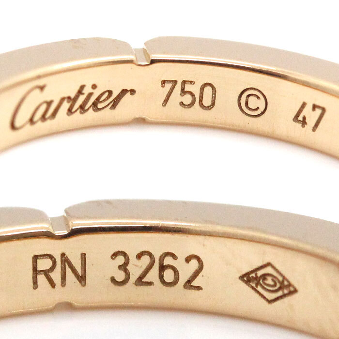 CARTIER カルティエ K18PG マイヨン パンテール 4Pダイヤ リング・指輪 B4080547 ダイヤモンド 7号 47 3.4g レディース 中古 美品_画像5