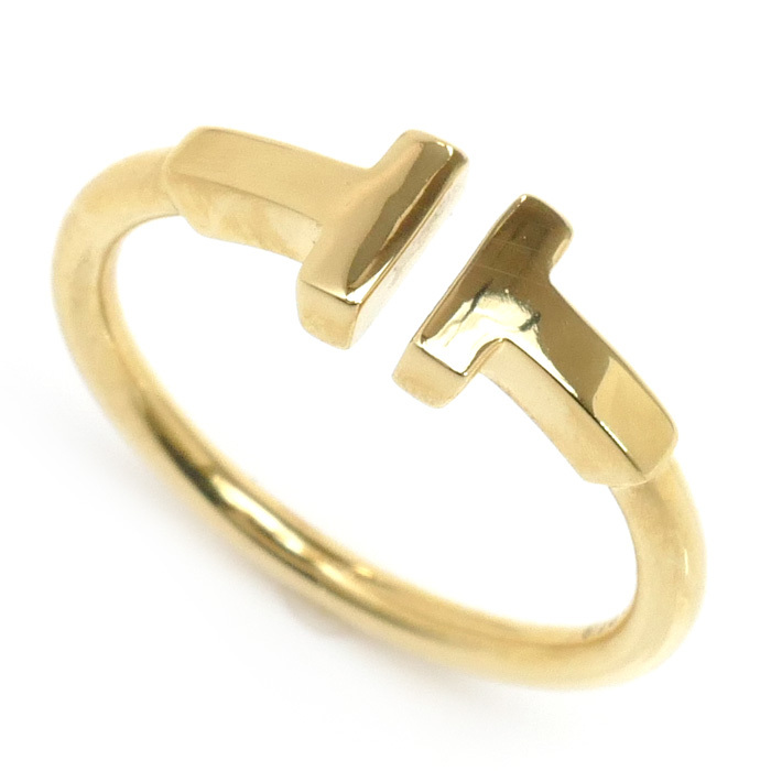 最終値下げ TIFFANY&Co. 美品 中古 レディース 3.4g 11号 60147340 リング・指輪 Tワイヤー イエローゴールド K18YG ティファニー イエローゴールド