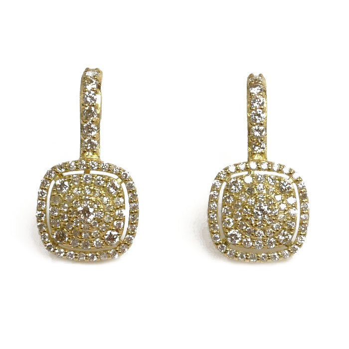 【即納】 ダイヤモンド0.40ct/0.40ct ピアス イエローゴールド K18YG 2.8g 中古 レディース イエローゴールド台