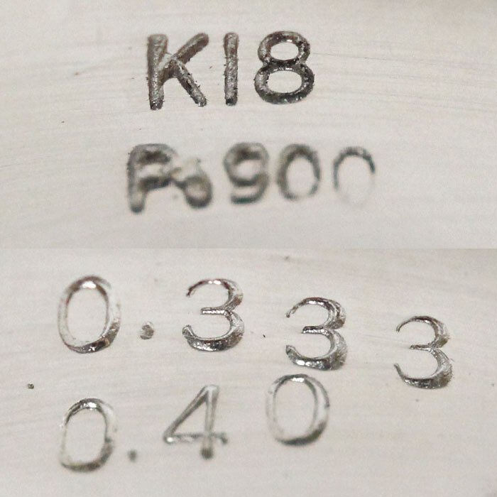 Pt900プラチナ K18YG イエローゴールド リング・指輪 ダイヤモンド0.333ct/0.40ct 21号 19.3g メンズ 中古 美品の画像5