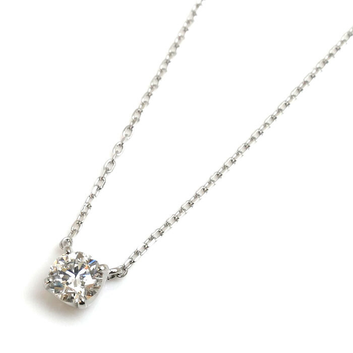 【楽ギフ_のし宛書】 Pt950/850 ヴァンドーム青山 Aoyama Vendome キャトル 美品 中古 レディース ~43cm 2.0g ダイヤモンド0.275ct APVN161343DI ネックレス ネックレス、ペンダント、チョーカー