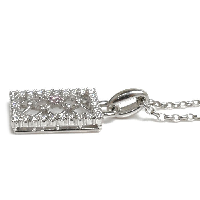 TASAKI タサキ Pt900プラチナ Pt850プラチナ ネックレス ダイヤモンド0.53ct 11.4g 45～51cm レディース 中古
