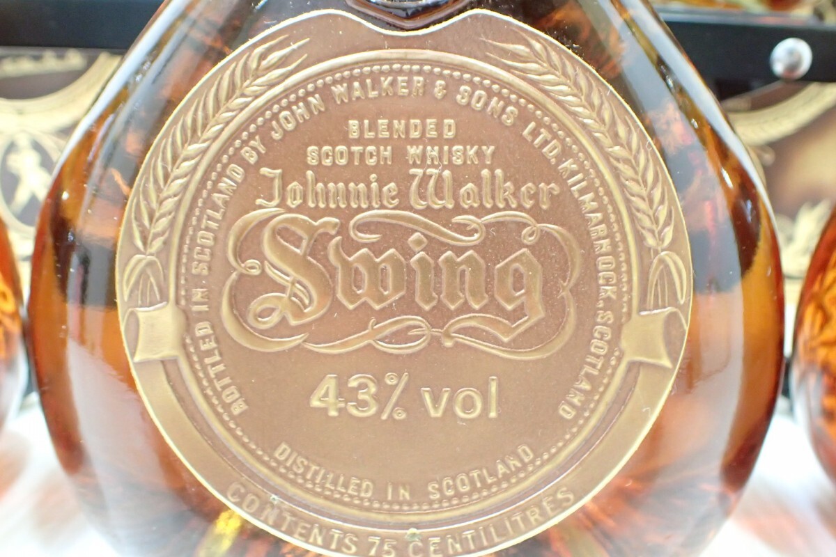 m2206 / 未開栓 古酒 Johnnie Walker ジョニーウォーカー Sming スイング スコッチウイスキー 750ml 43％ 40% 5本 セット まとめて 現状品_画像3