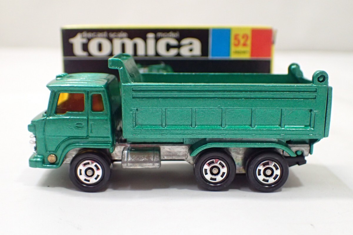 m2216 / 未使用 保管品 トミカ 日本製 No.52 日野 ダンプ・カー 黒箱 トミー TOMY TOMICA HINO DUMP CAR 当時物 現状品_画像2