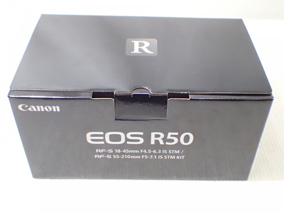 m2178 / 新品 未使用 Canon キャノン EOS R50 ミラーレス 一眼カメラ ダブルズームキット ブラック 黒 現状品_画像1