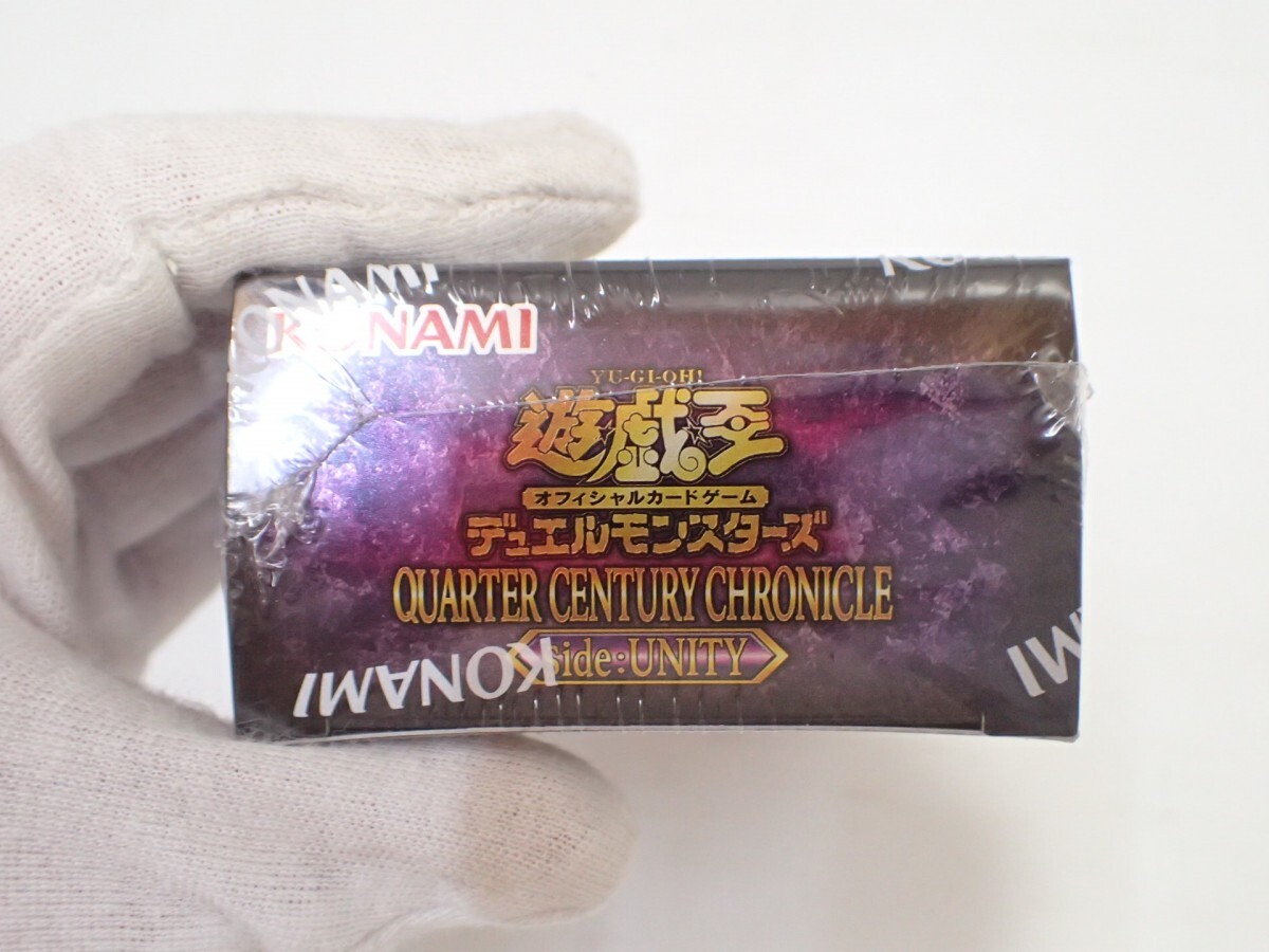 k4567 / シュリンク付 未開封 遊戯王 デュエルモンスターズ QUARTER CENTURY CHRONICLE side:UNITY 1BOX オフィシャルカードゲーム 現状品_画像3