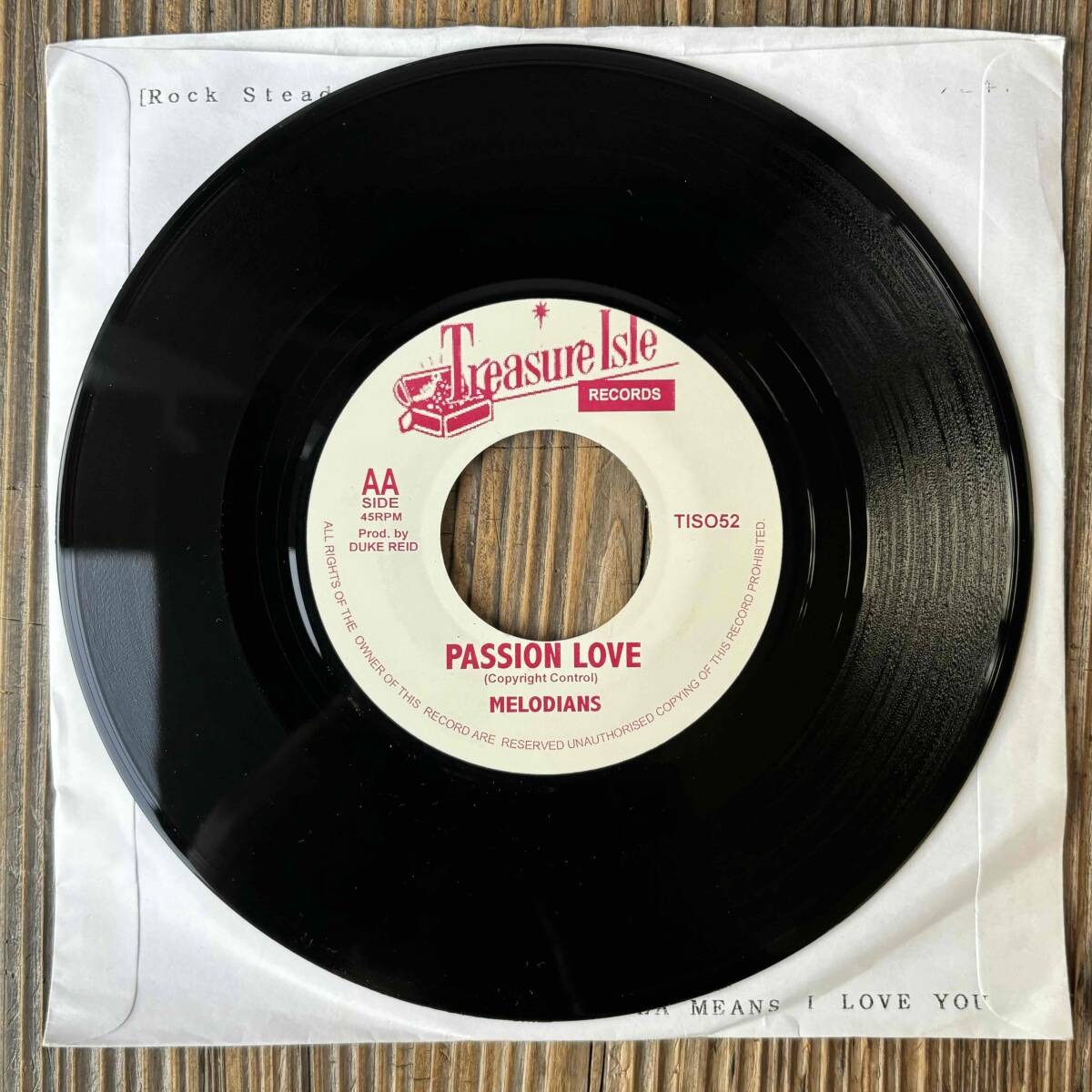 ★美盤！The Delfonics鉄板カヴァー【Alton Ellis - La La Means I Love / The Melodians - Passion Love】7inch Treasure Isle UK Reissueの画像4