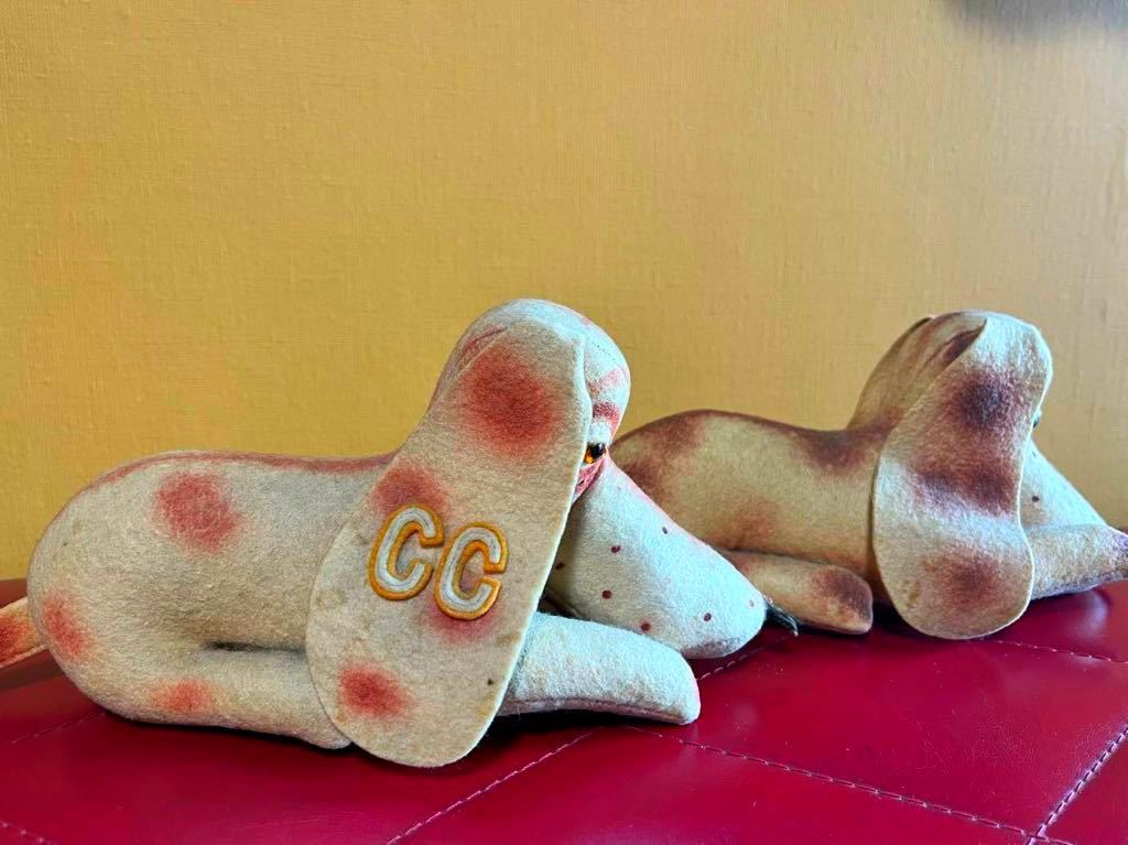 レア 2セット 50年代 USA ビンテージ カレッジ ペット 犬 イヌ ぬいぐるみ plush toy アメリカ ドリームペッツの画像4