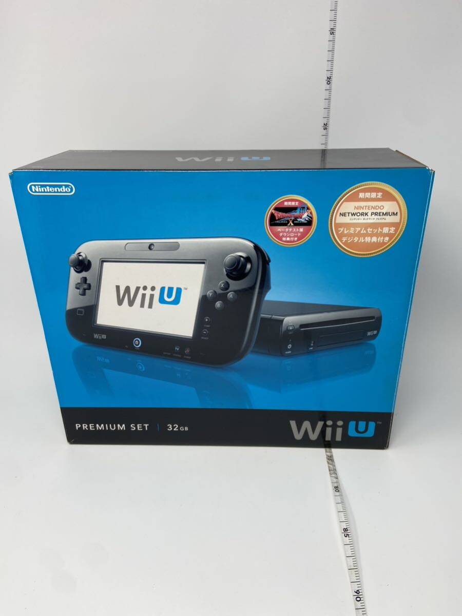 中古　任天堂 WiiU プレミアムセット 32GB 本体 黒 KURO Nintendo PREMIUM SET ※動作未確認　現状品_画像1