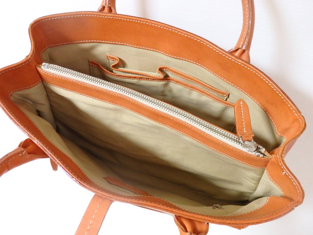 < подлинный товар Dakota dakota большая сумка кожа светло-коричневый тон >7.6.5 * нестандартный 1000 иен *