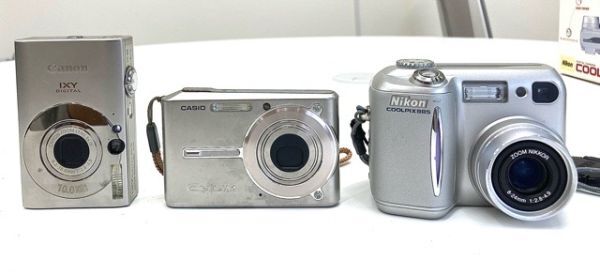 Nikon COOLPIX 885 CASIO EXILIM EX-S600 Canon キヤノン IXY PC1262 コンパクトデジタルカメラ 3台まとめて fah 3H259Aの画像2