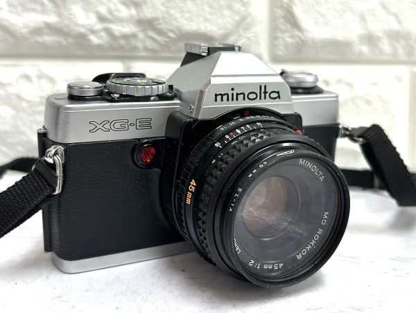 MINOLTA ミノルタ XG-E MD ROKKOR 45mm 1:2 一眼レフカメラ 動作未確認 レンズ 中古 fah 4J031K_画像1