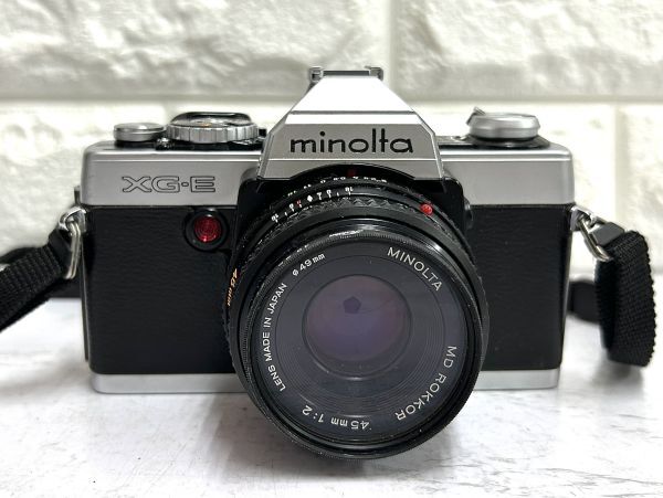 MINOLTA ミノルタ XG-E MD ROKKOR 45mm 1:2 一眼レフカメラ 動作未確認 レンズ 中古 fah 4J031K_画像2