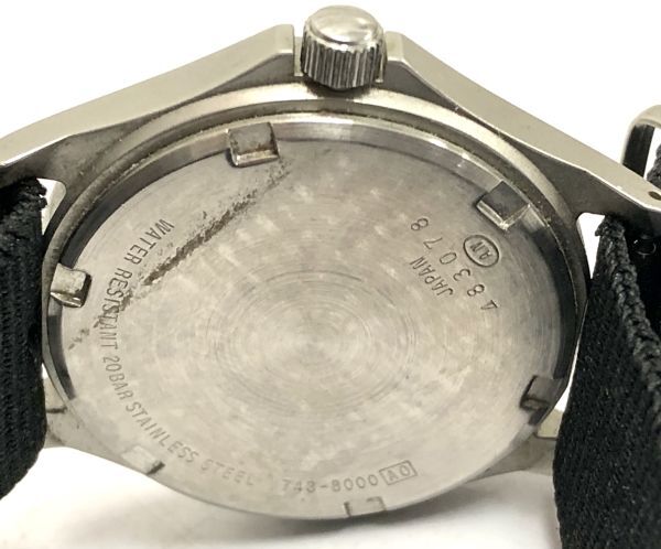 SEIKO セイコー ALBA アルバ V743-8000 FIELD GEAR フィールドギア クォーツ デイデイト メンズ 腕時計 fah 3H217S_画像6