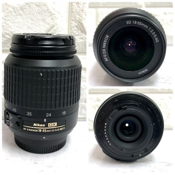 NIkon ニコン D50 一眼レフフィルムカメラ AF-S DX NIKKOR ED 15-55mm 1:3.5-5.6G 55-200mm 1:4-5.6G レンズ fah 3S182_画像8