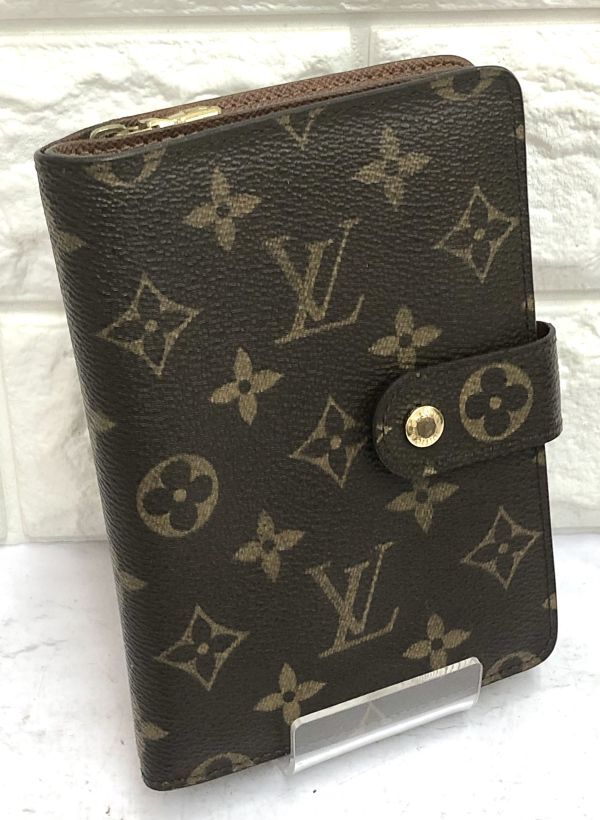 LOUIS VUITTON ルイヴィトン モノグラム ポルトパピエ ジップ M61207 二つ折り財布 fah 3H243S