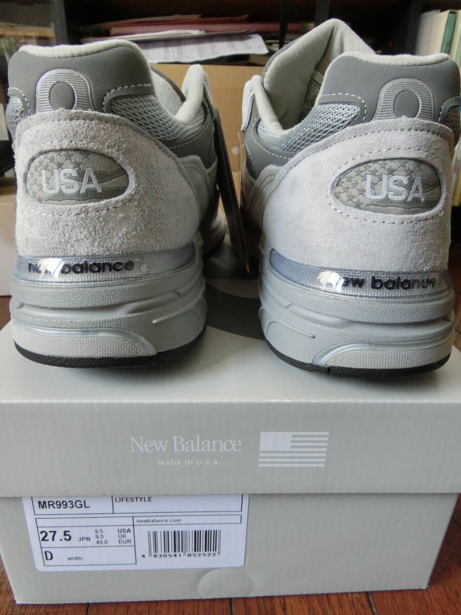 今年3月抽選販売 MR993GL made in U.S.A ニューバランス ジャパン購入 NEW BALANCE 検索用 992 991 990 V1 2 3 4 5 _画像4