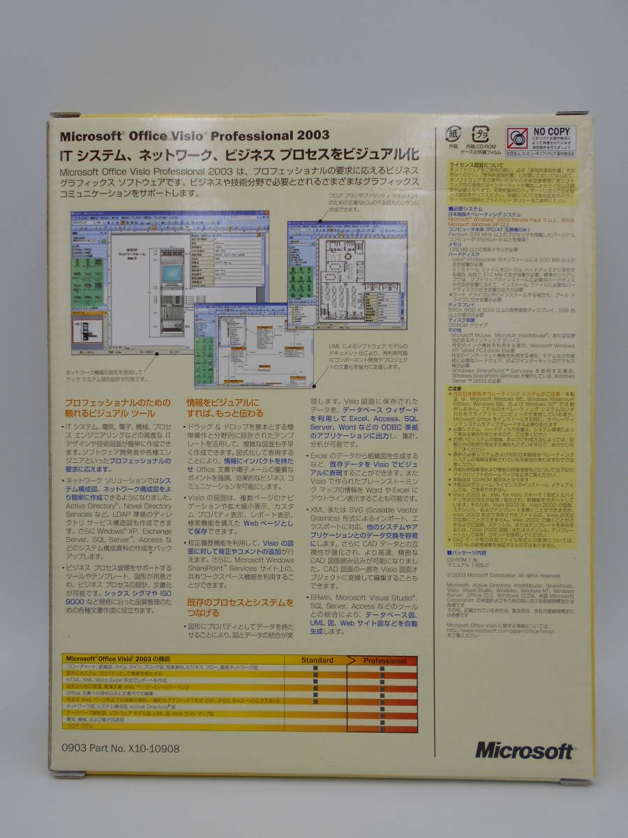 Microsoft Office 2003 Visio Professional general version [ package ]biji OP rofeshonaru Diag Ram design map 2010*2013*2007 interchangeable regular goods 