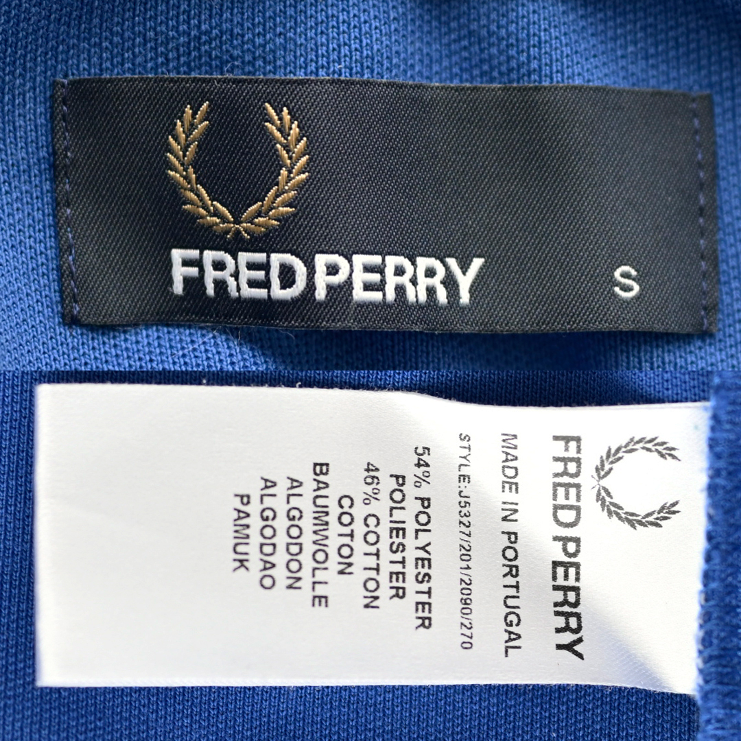 美品 FRED PERRY フレッドペリー トラックジャケット ジャージ ブルー ポルトガル製 月桂樹 ワッペン / ヴィンテージ ユーロ UKの画像6