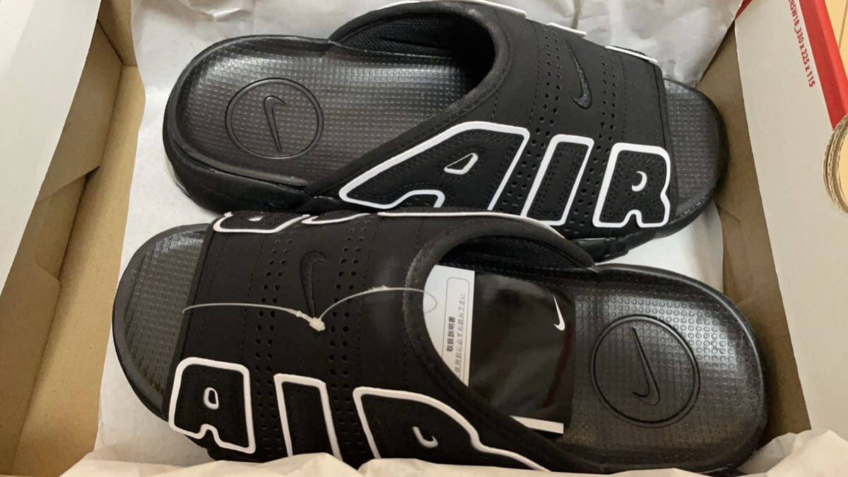 送料無料 国内正規 27.0cm Nike Air More Uptempo Slide Black ナイキ モアテン サンダル ブラック DV2132-001 モアアップテンポ 黒_画像2