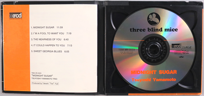 (XRCD) 山本剛トリオ 『Midnight Sugar（ミッドナイト・シュガー）』 国内盤 TBM XR 0023 Tsuyoshi Yamamoto Trio / Three Blind Mice_画像6