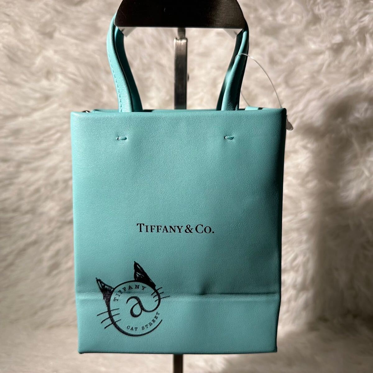 ★新品 未使用★Tiffany & Co. キャット ミニトート ショルダーバッグ ハンドバッグ トート レザー 2way