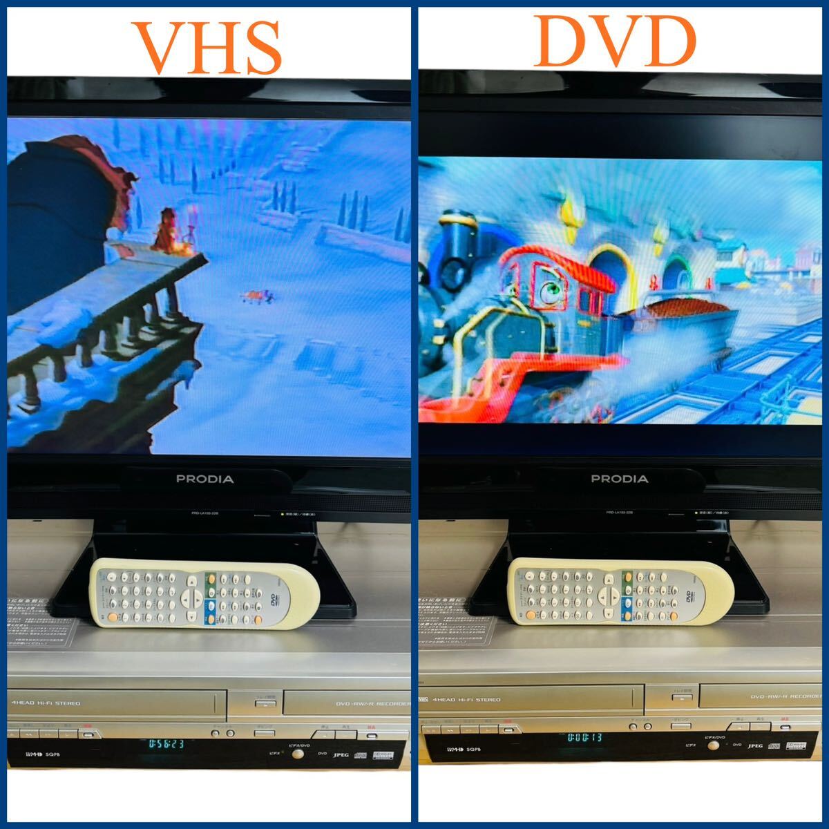 ◆整備完動品◆ DX BROADTEC (DXアンテナ) Hi-Fi ビデオ VHS一体型 DVDレコーダー DVR-120Vの画像4