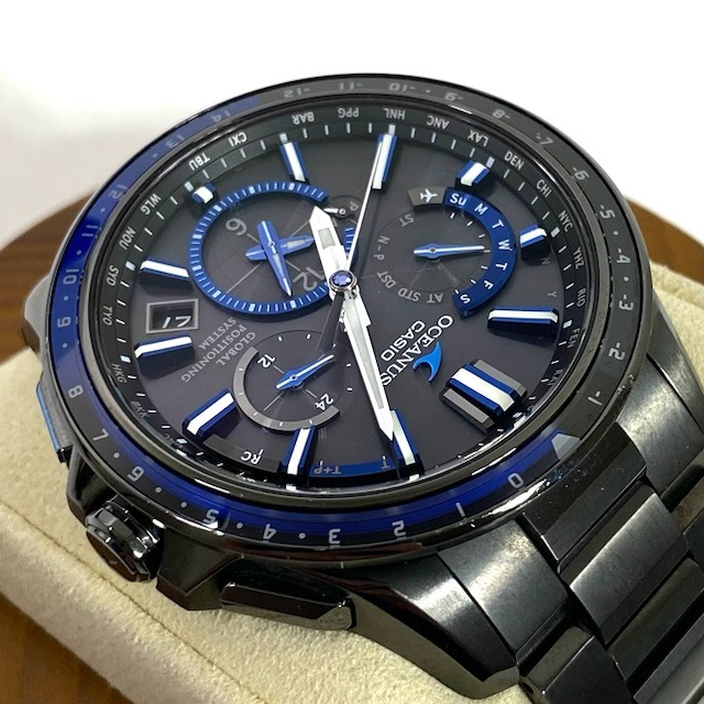 1 jpy ~ Manufacturers repair inspection completed box attaching CASIO Casio OCEANUS Oceanus OCW-G1100B-1AJF chronograph solar titanium men's wristwatch 